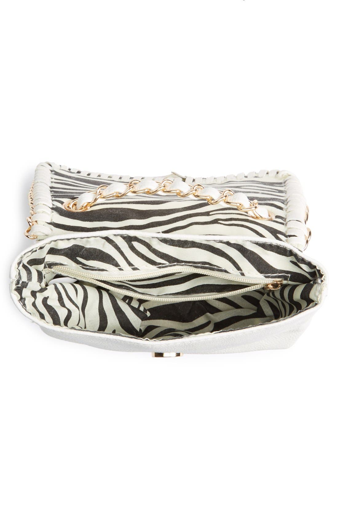 Quilted Flap Faux Leather Crossbody Bag, Alternate, color, WHITE