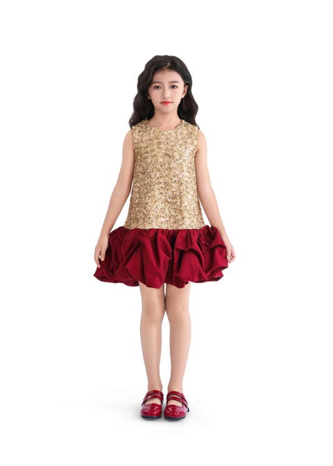 Ruffles & Gleam Dress (Toddler, Little Kid & Big Kid)