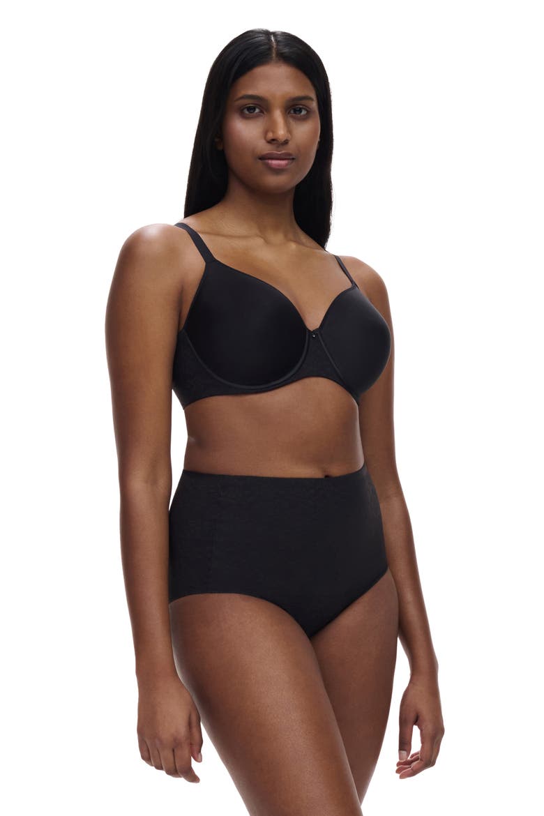 Comfort Chic Back Smoothing T-Shirt Bra, Alternate, color, BLACK