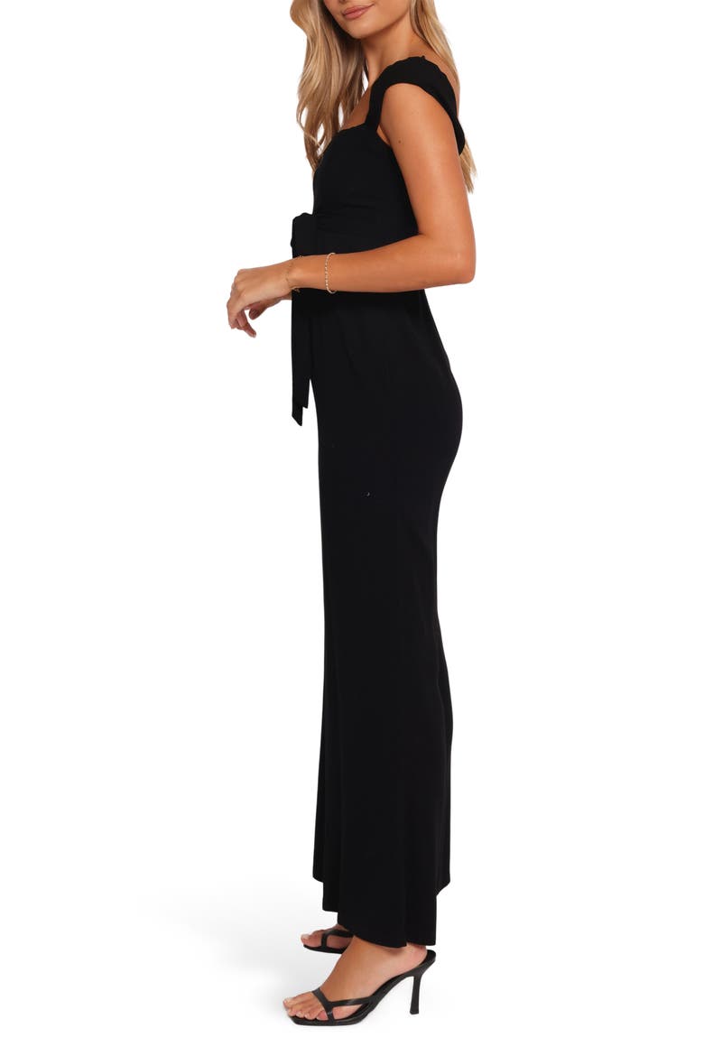 Crosby Cap Sleeve Jumpsuit, Alternate, color, BLACK