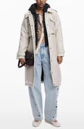 Desigual Belted Trench Coat with Removable Hooded Bib