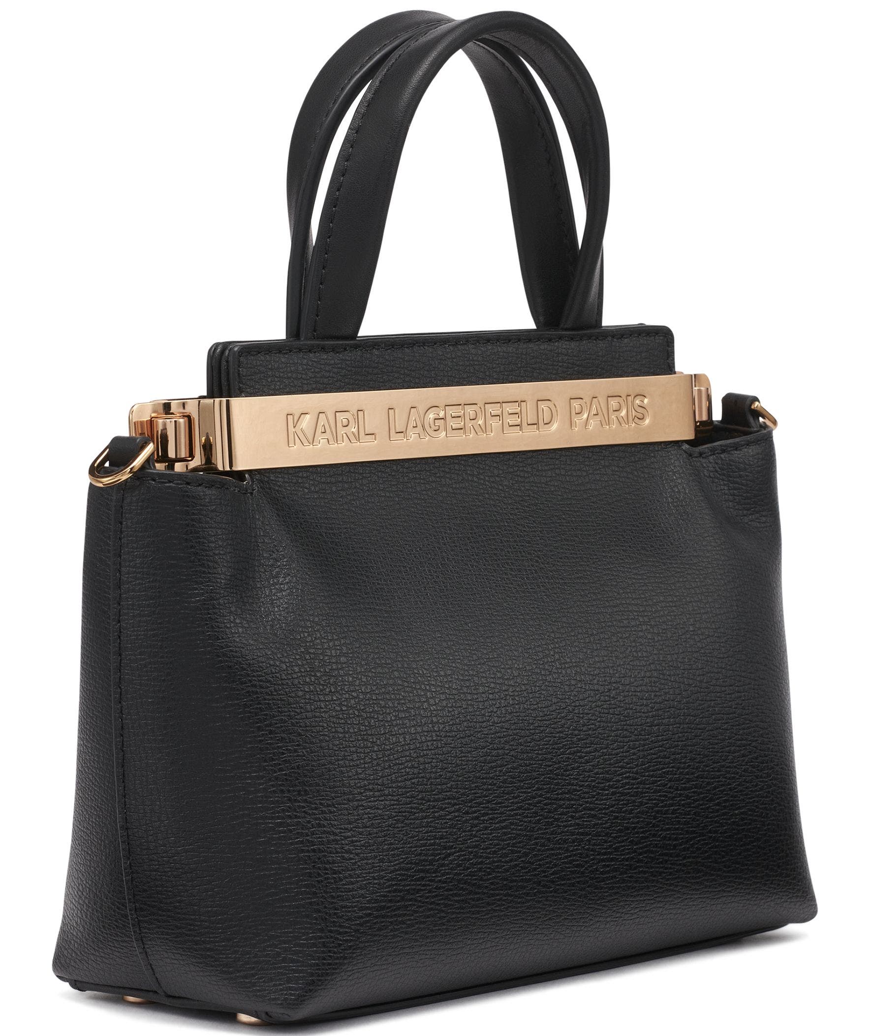 KARL LAGERFELD PARIS Jacqueline Crossbody, Alternate, color, Black/Gold