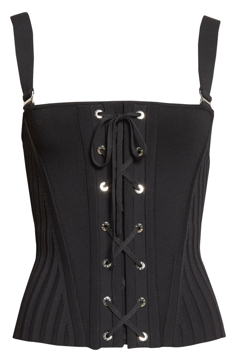 Dion Lee Body-Con Knit Corset Top, Alternate, color, 