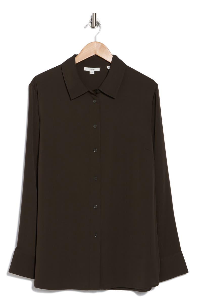 Vince Slim Fitted Button Front Blouse, Alternate, color,