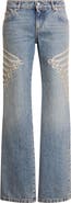 McQueen Embroidered Bootcut Jeans