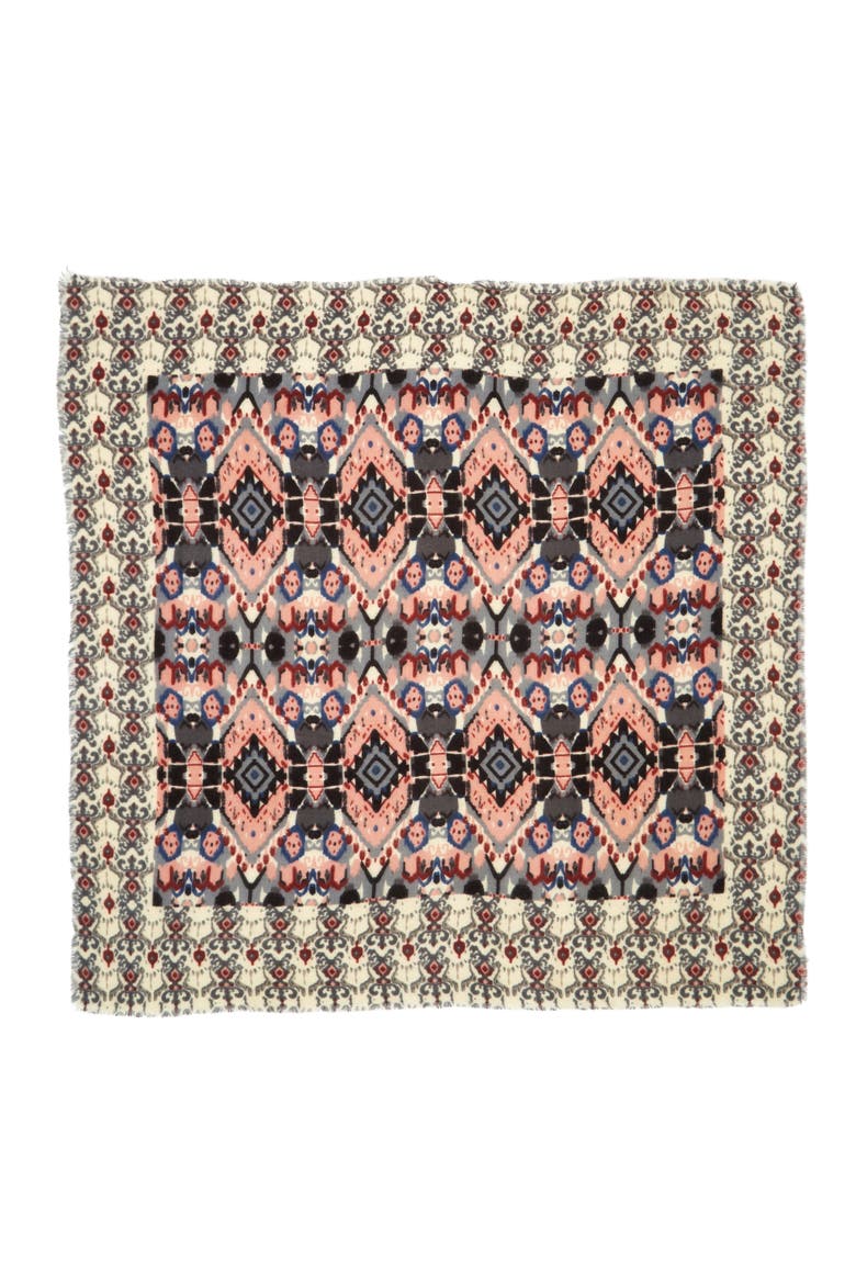 Baroque Pattern Wrap Scarf, Alternate, color, PINK MULTI