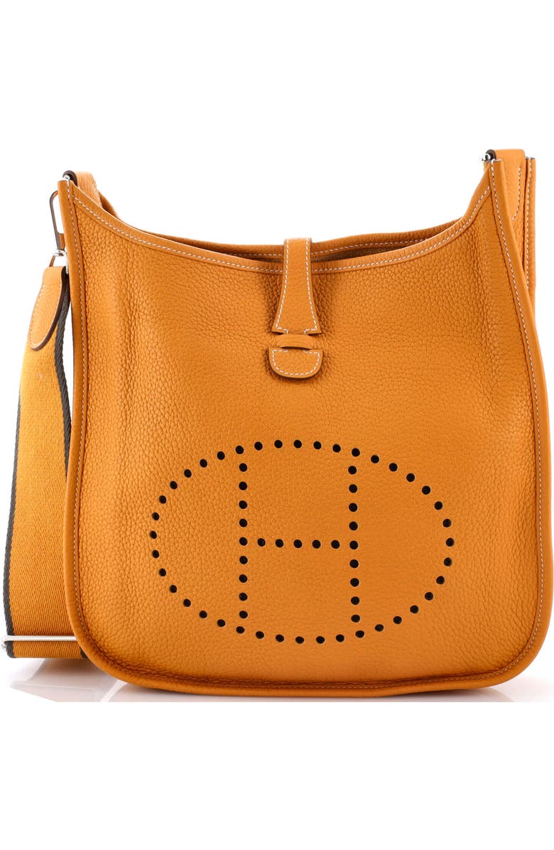Pre-Owned Hermes Evelyne Bag Gen III Clemence PM, Main, color, Moutarde