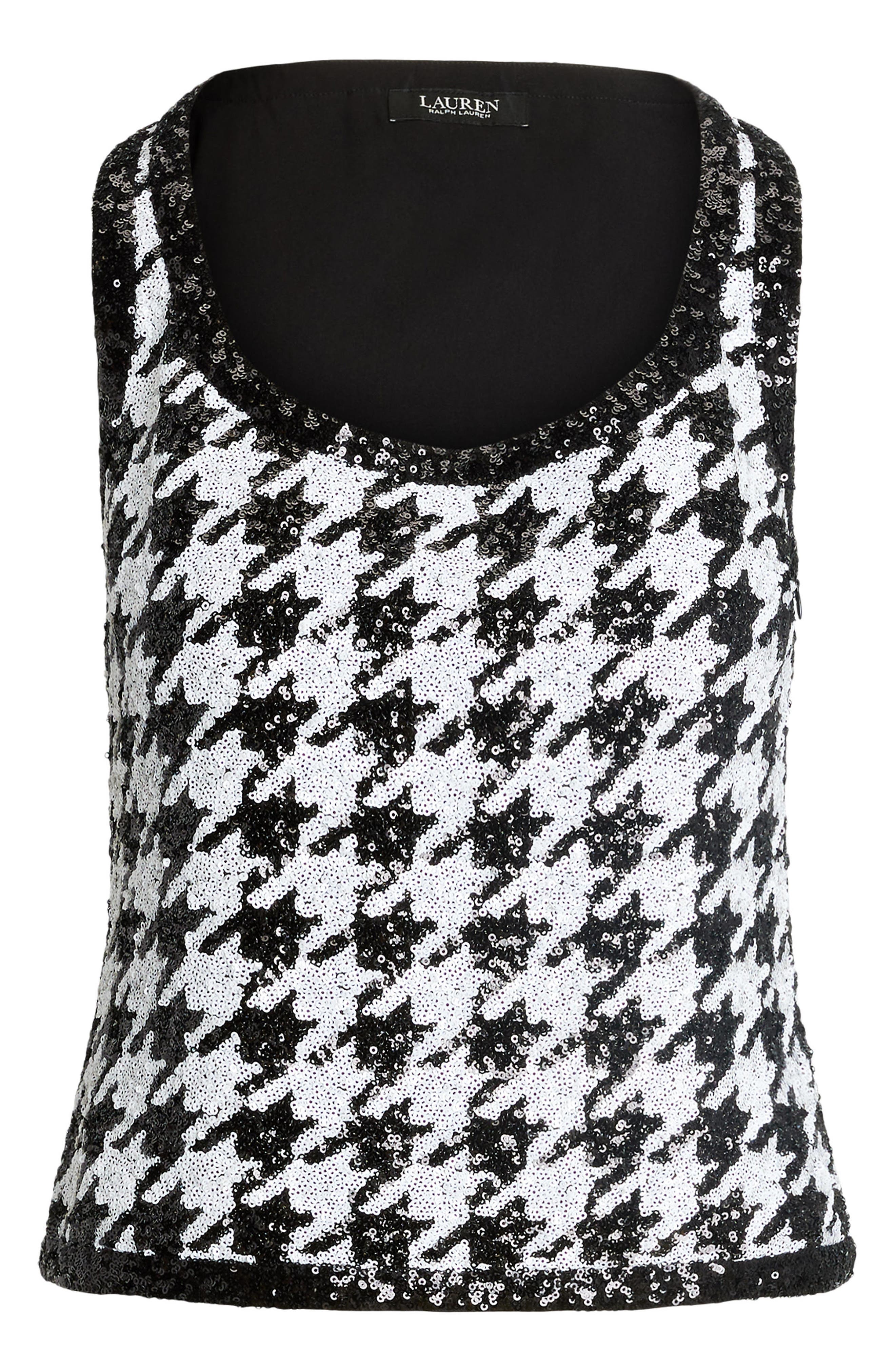 Houndstooth Sequin Top
