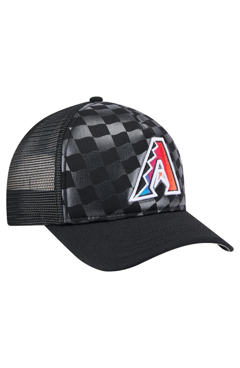 New Era Men's New Era Black Arizona Diamondbacks Gradient 9FORTY A-Frame M-Crown Trucker Adjustable Hat, Alternate, color, Black