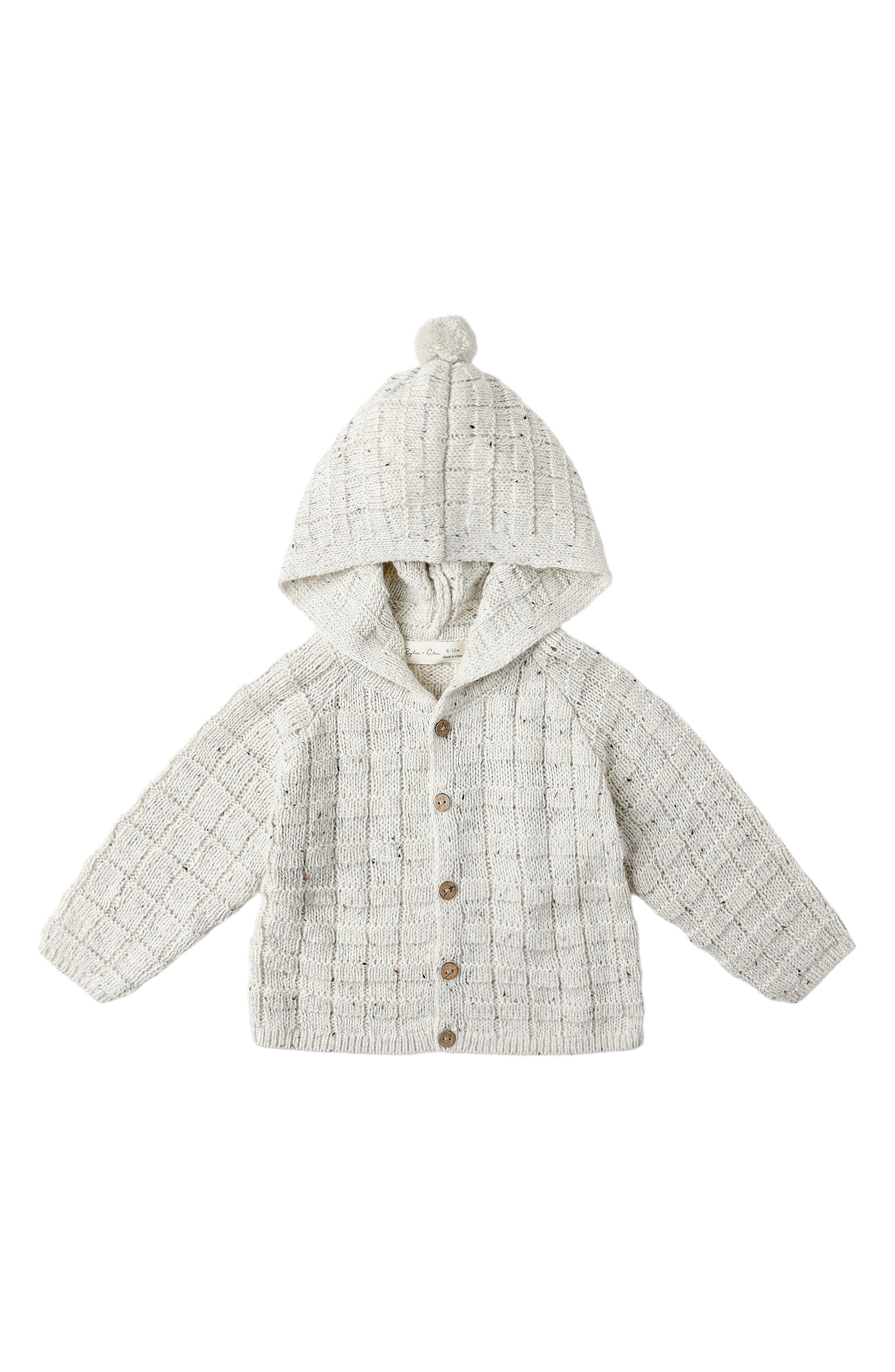 QUINCY MAE Tassel Hooded Cardigan