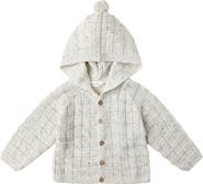QUINCY MAE Tassel Hooded Cardigan