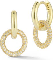 GLAZE JEWELRY Pavé Double Link Earrings