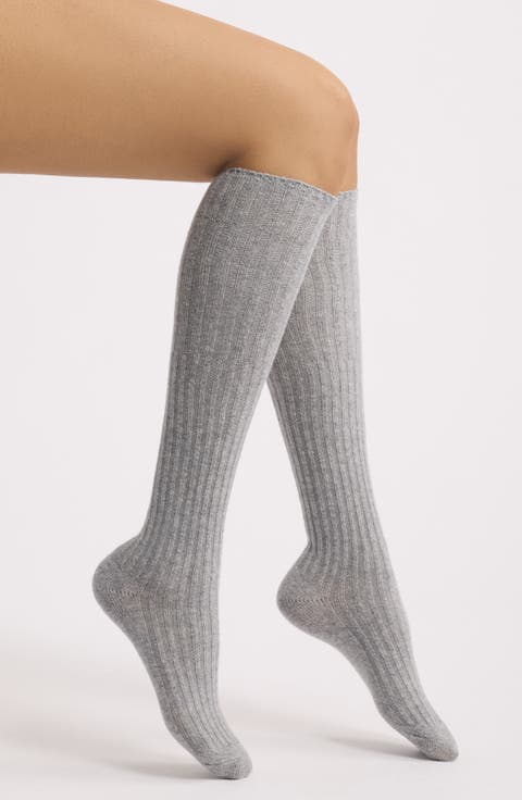 Rib Knee Socks