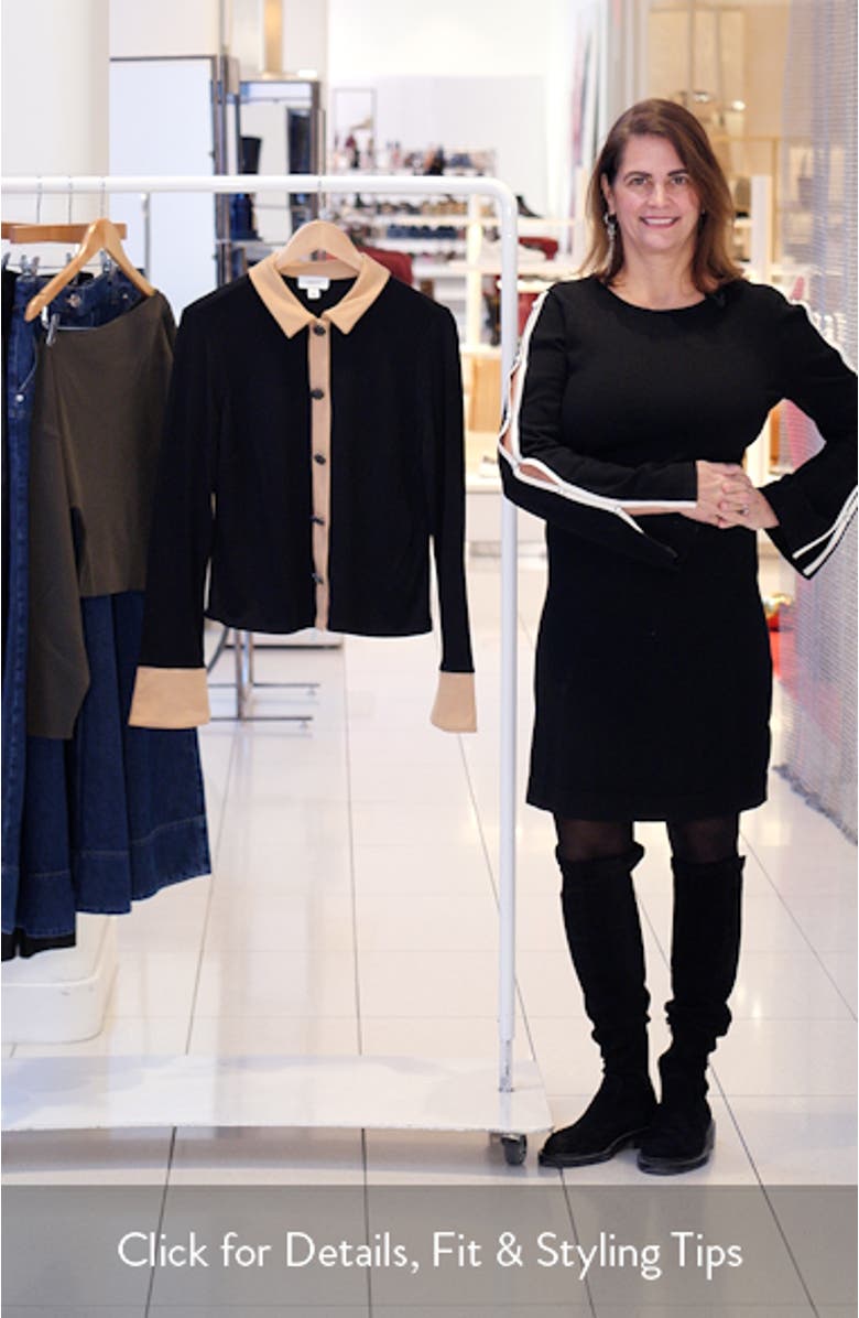 Crystal Button Knit Button-Up Shirt, sales video thumbnail