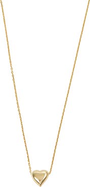 Argento Vivo Sterling Silver Carded Puffy Heart Pendant Necklace