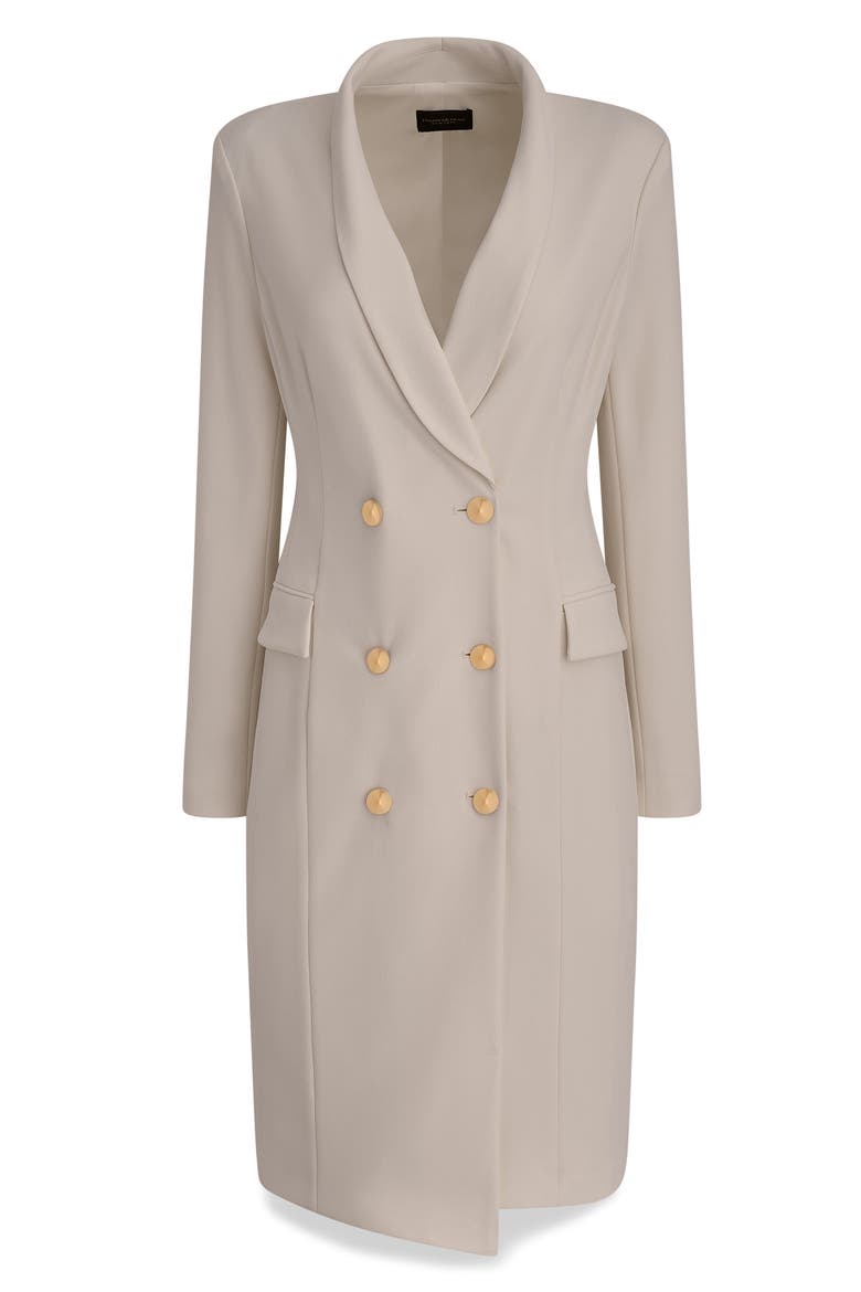 Double Breasted Blazer Dress, Alternate, color, PRISTINE