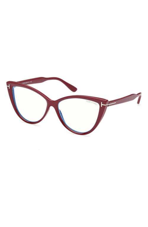 Tom Ford 56mm Blue Light Blocking Glasses In Pink