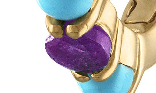 Eden Presley Semiprecious Stone Huggie Hoop Earrings In Gold