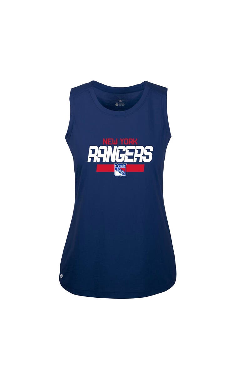 LEVELWEAR Women's Levelwear Mika Zibanejad Blue New York Rangers Macy Player Name & Number Tank Top, Alternate, color,