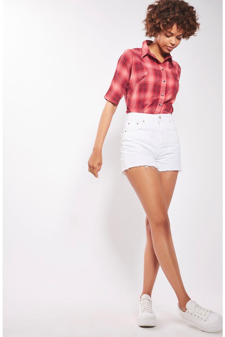 Mom Shorts, Alternate, color, WHITE