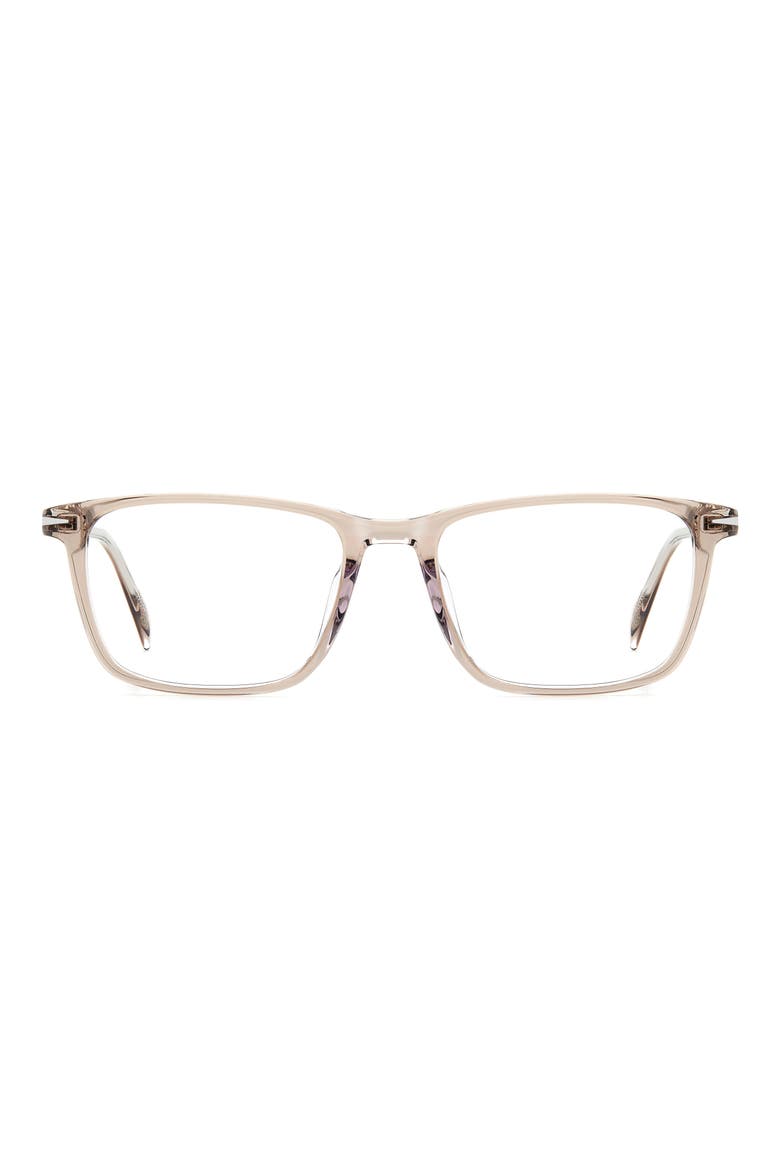 57mm Rectangular Optical Glasses, Main, color, BEIGE CRYSTAL