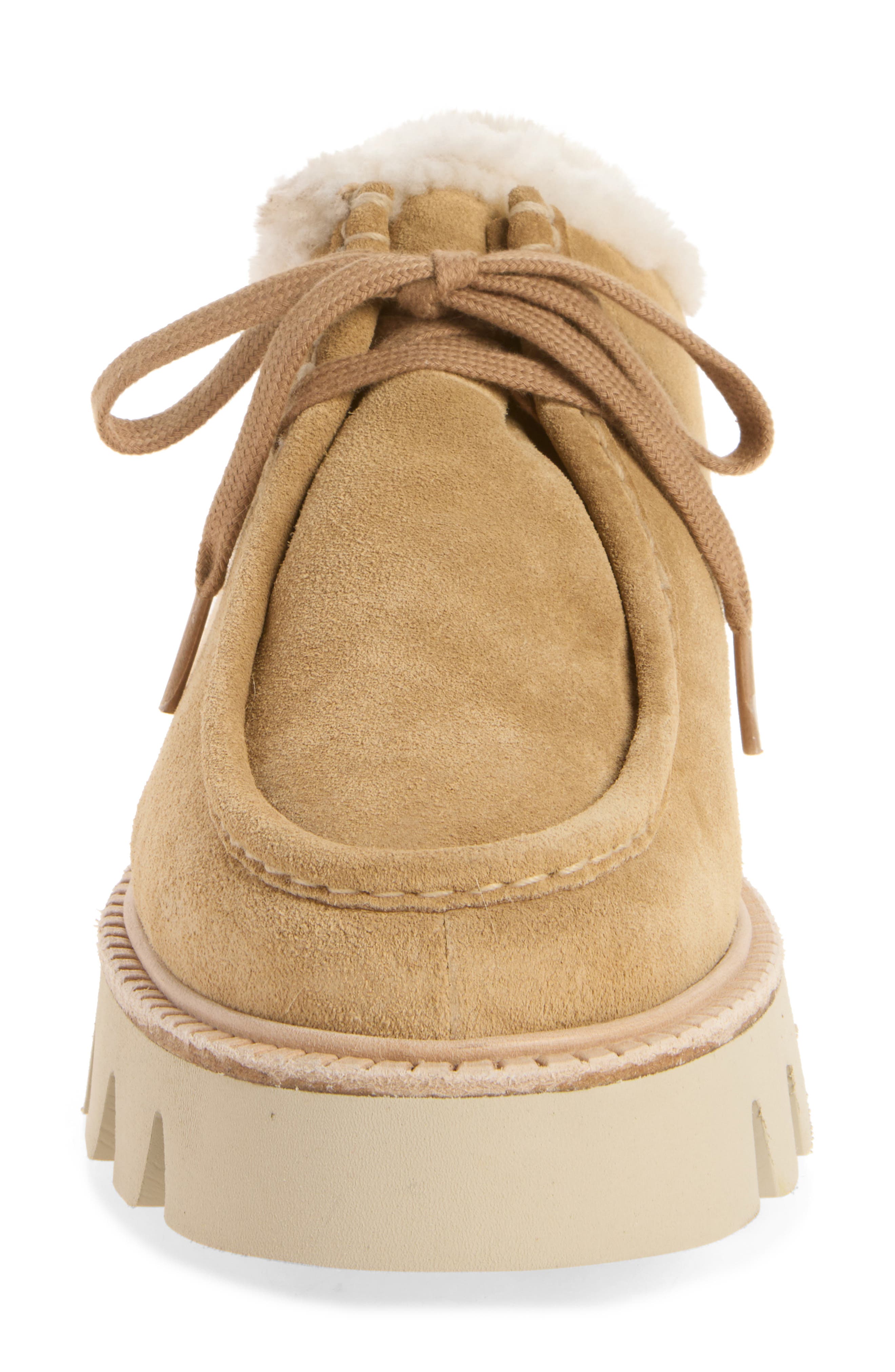 Soe Loafer with Genuine Shearling Trim, Alternate, color, DIJON VELOUR-SHRLNG