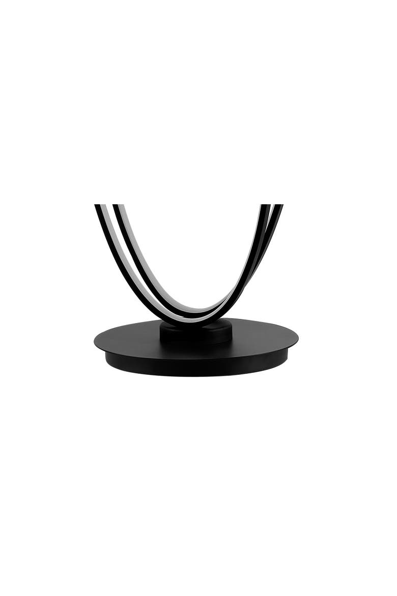 Looper Metal Modern Contemporary Oval Dimmable Integrated LED Floor Lamp, Alternate, color, Black