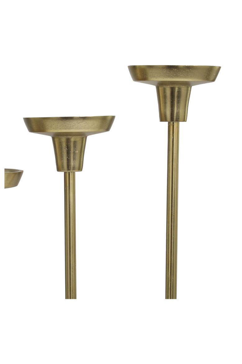 Set of 3 Modern Candleholders, Alternate, color, GOLD
