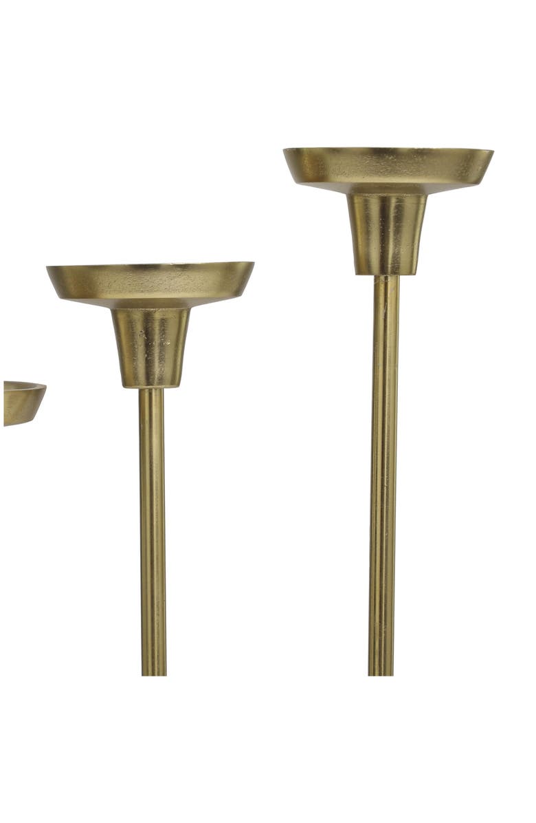 VIVIAN LUNE HOME Set of 3 Modern Candleholders, Alternate, color, Gold