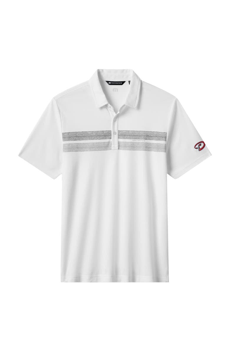 TravisMathew Men's TravisMathew White Arizona Diamondbacks Top Recruit Tri-Blend Polo, Alternate, color, White