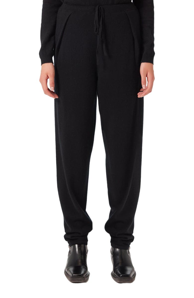 GOBI Mongolian Cashmere Tapered Jogger, Alternate, color, Black