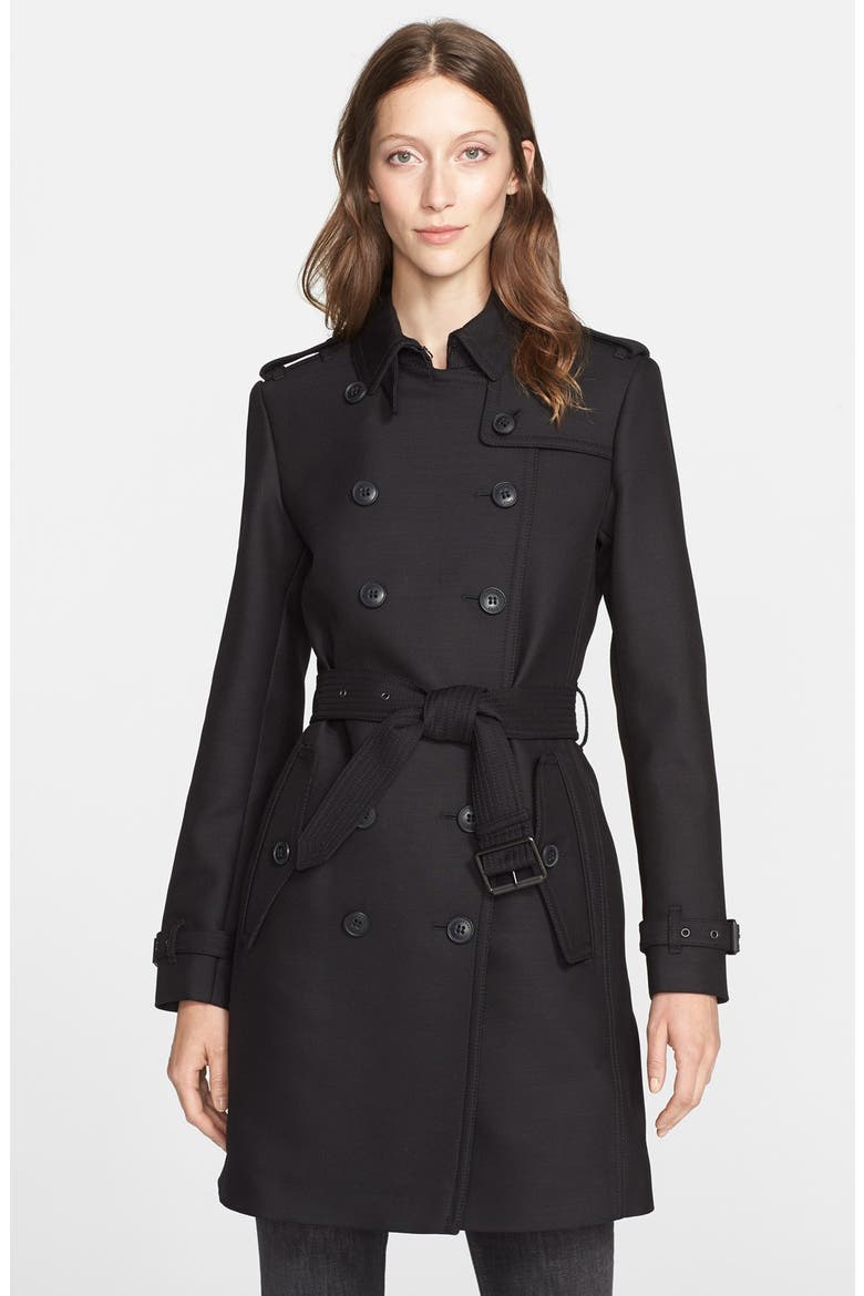 'Bramington' Cotton Blend Trench Coat, Main, color, BLACK