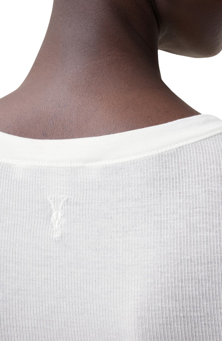 AllSaints Bec Long Sleeve T-Shirt, Alternate, color, Optic White