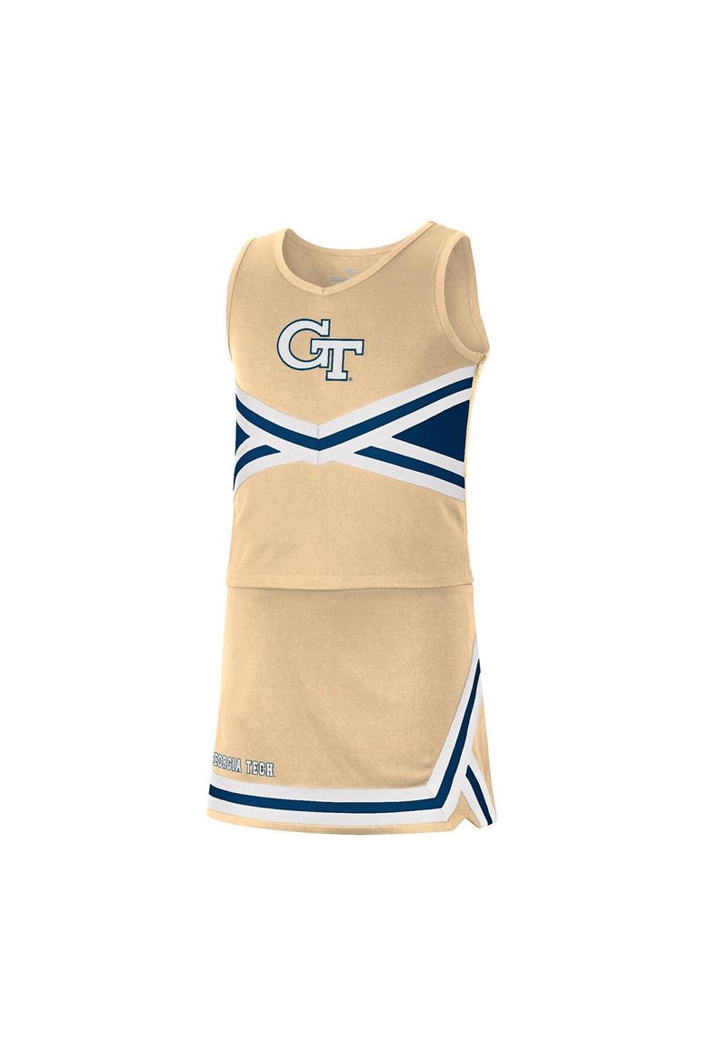 Girls Youth Colosseum Gold Georgia Tech Yellow Jackets Carousel Cheerleader Set, Alternate, color, Gold
