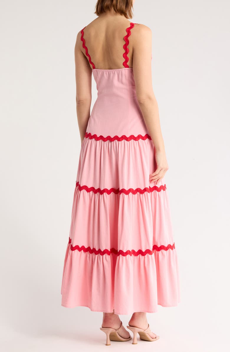 AREA STARS Ana Rick Rack Maxi Dress, Alternate, color, 