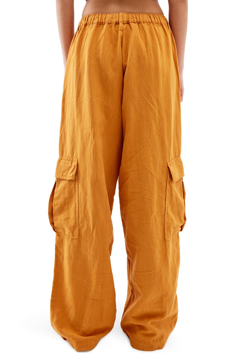 BDG Urban Outfitters Luca Cotton & Linen Cargo Pants, Alternate, color, 