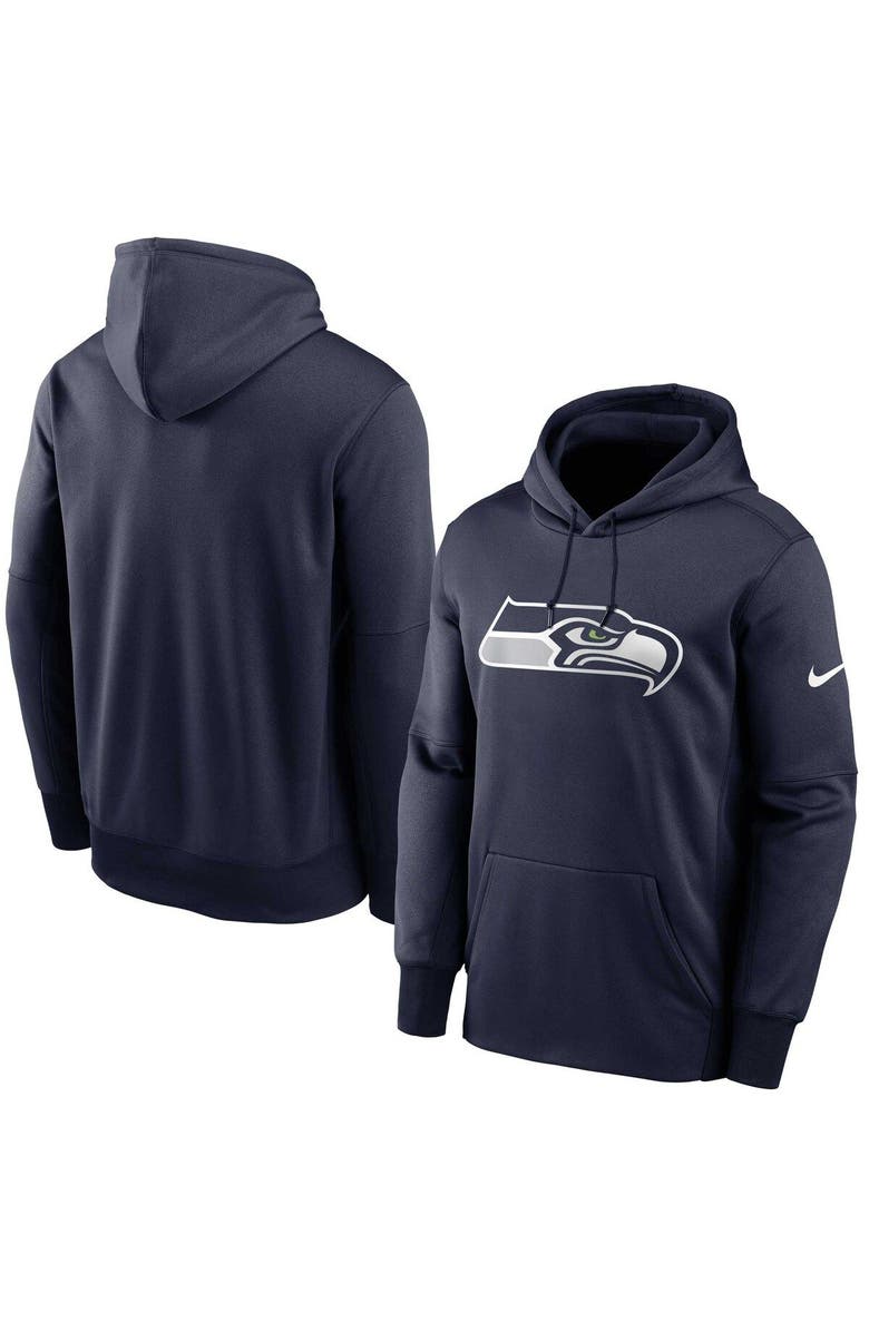 Nike Men's Nike College Navy Seattle Seahawks Big & Tall Fan Gear Prime Logo Fleece Performance Pullover Hoodie, Main, color, 