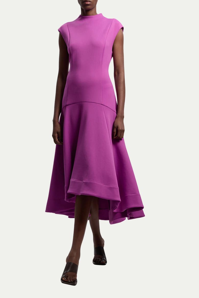 Ruffle Hem Sleeveless Midi Dress, Alternate, color, Purple
