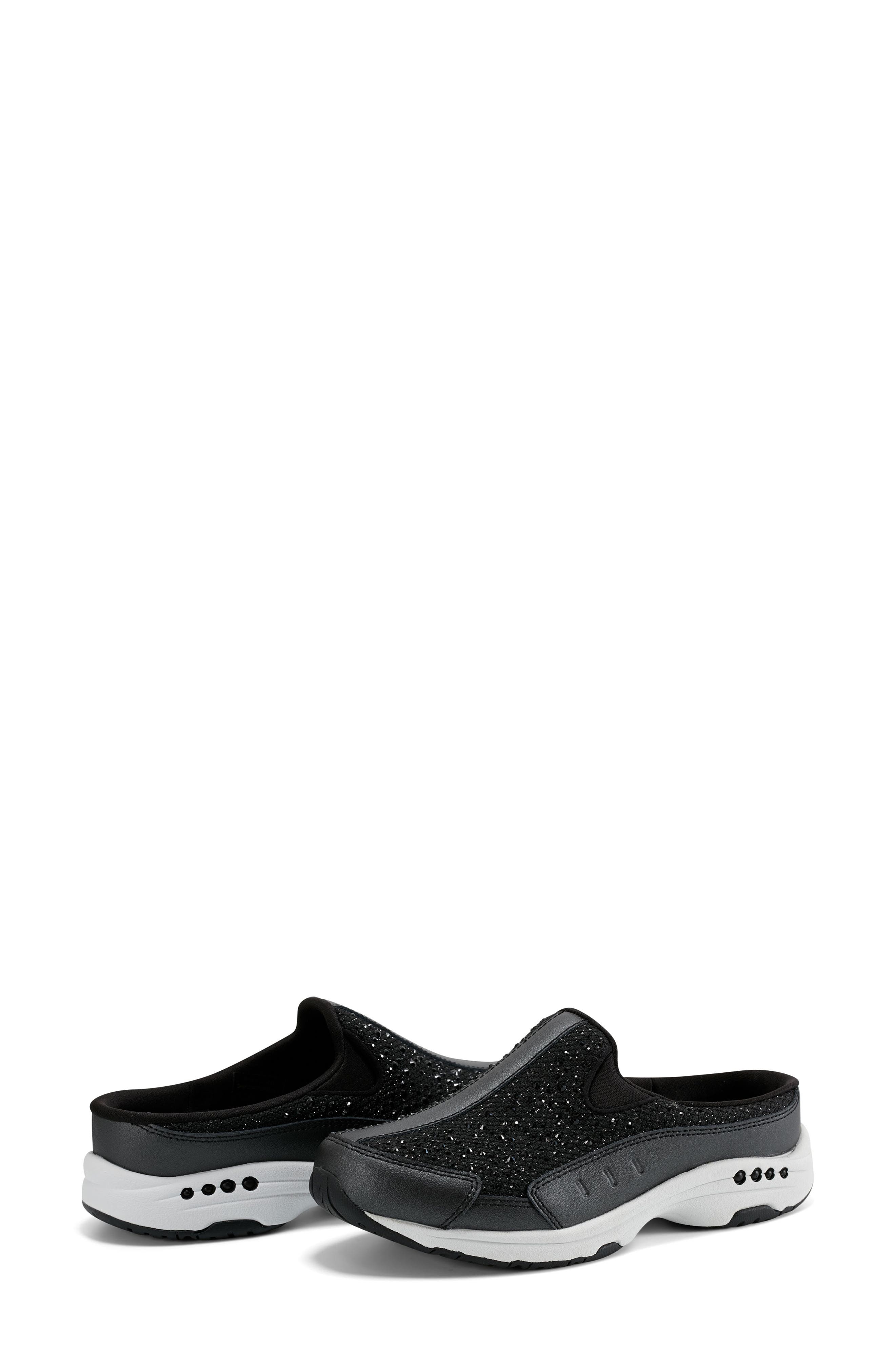 Easy Spirit Travel Sparkle Clog, Alternate, color, Black