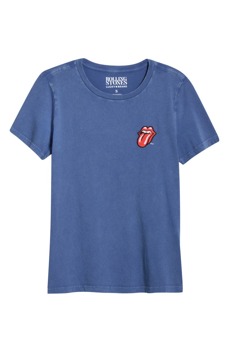 Lucky Brand Rolling Stones Cotton Graphic T-Shirt, Main, color, True Navy