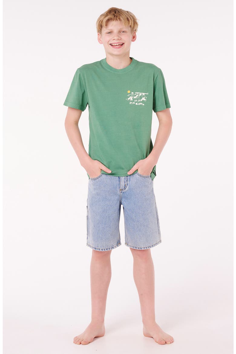 Kids' Dudes Cotton Graphic T-Shirt, Alternate, color, LEAF GREEN