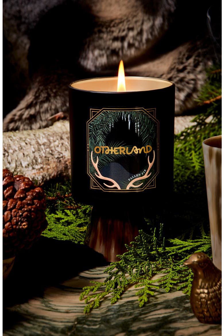 Gilded Fallen Fir Scented Holiday Candle, Alternate, color, FALLEN FIR
