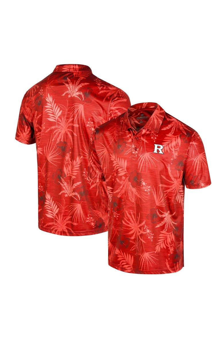 COLOSSEUM Men's Colosseum Scarlet Rutgers Scarlet Knights Palms Team Polo, Main, color, Scarlet