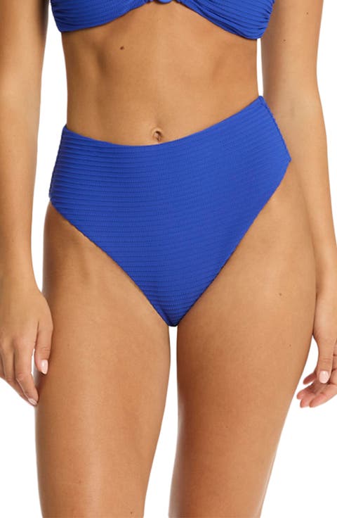 Retro High Waist Bikini Bottoms