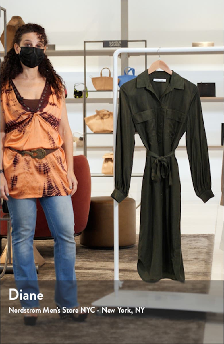 Camila Long Sleeve Midi Shirtdress, sales video thumbnail