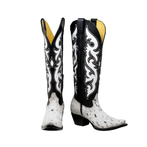 Nortalie The Luna Western Cowboy Boot In Black