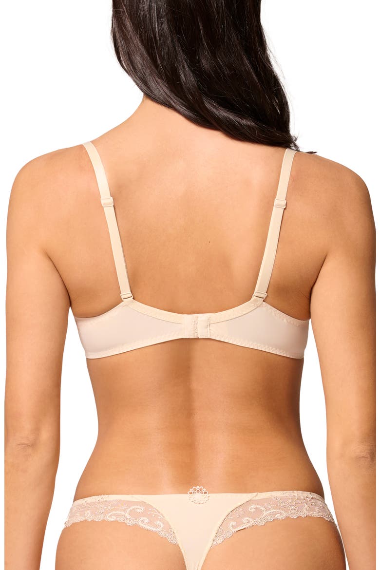 Delice Sheer Underwire Plunge Bra, Alternate, color, TOPAZ BEIGE