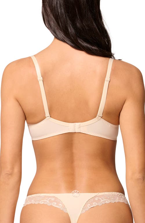 Simone Perele Delice Sheer Underwire Plunge Bra In Neutral