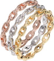 BY ADINA EDEN Triple Link Trio Color Ring Set