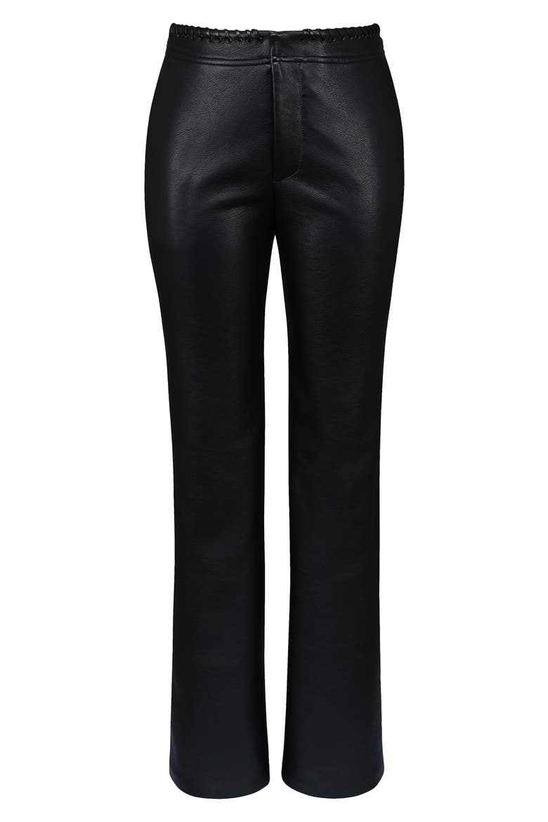 Adara Faux Leather Pants, Alternate, color, BLACK